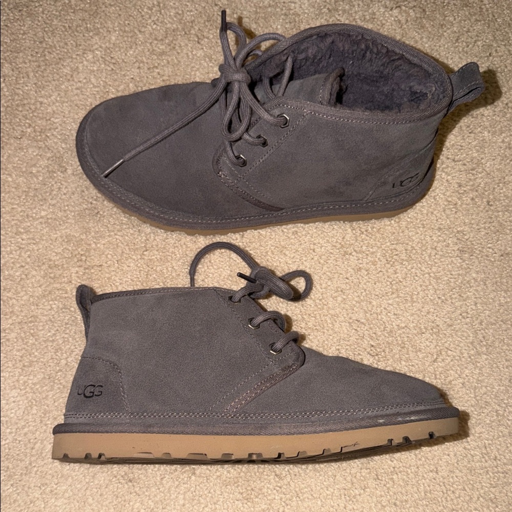 UGG Charcoal Lace-Up Boots